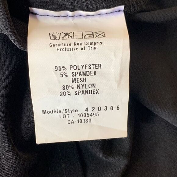 Barcelino Contrast Mesh Long Sleeve Top Size Medium - Picture 6 of 10